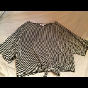 NEW WITH TAGS black and white striped top